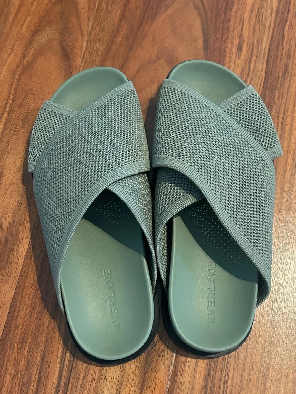 NWT Everlane ReKnit Form Crossover Sandal Seagrass green size 5 - Picture 6 of 6